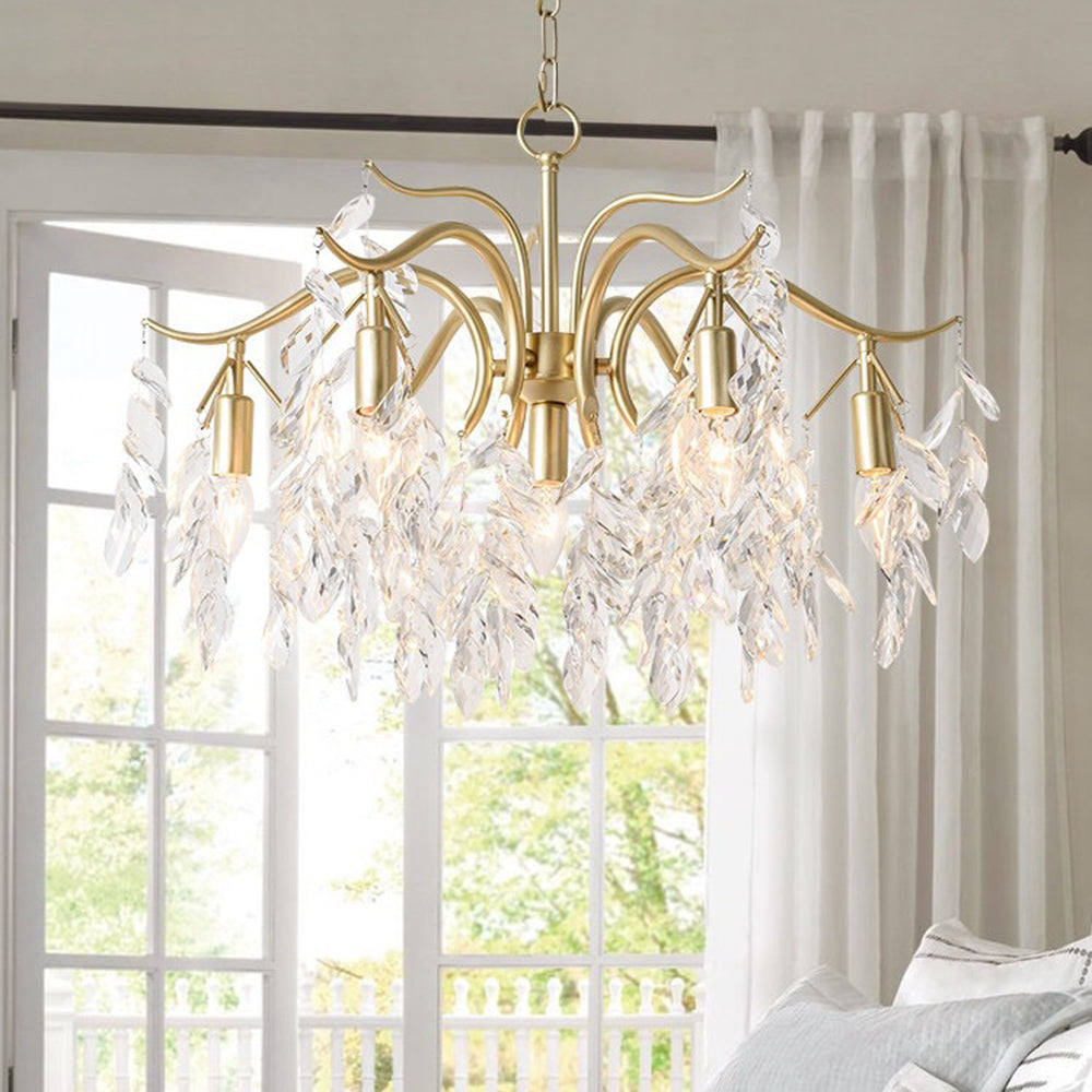 Kristy Luxury Wisteria Flower Crystal Chandelier - Hey Lighting