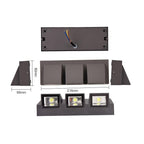 Vexto Modern Black Metal LED Outdoor Wall Lamp - Hey Lighting