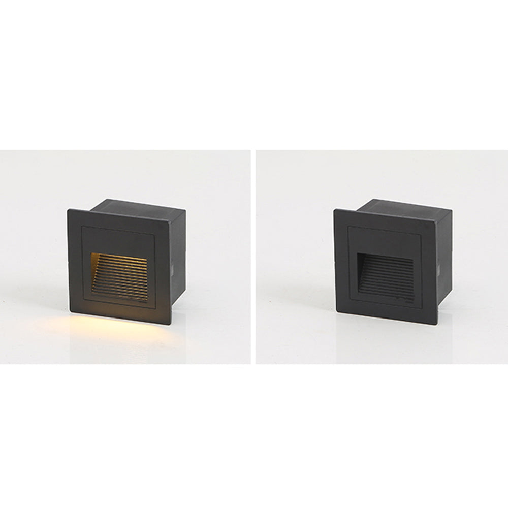 Ray Modern Metal Square Outdoor Deck/Step Light, Black - Hey Lighting