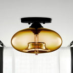 Valentina Industrial Art Deco Globe Flush Mount Ceiling Light Living Room - Hey Lighting