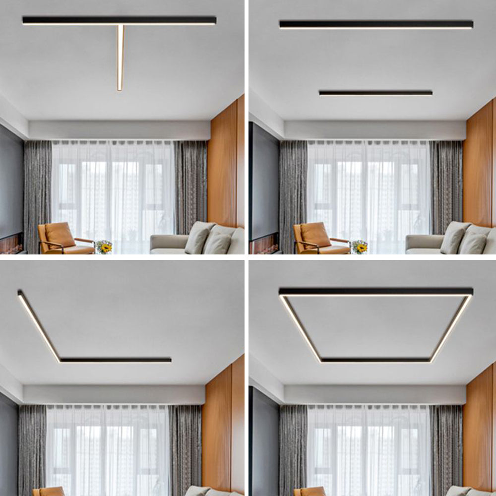 Solin Linear Black Ceiling Light/Wall Light - Hey Lighting