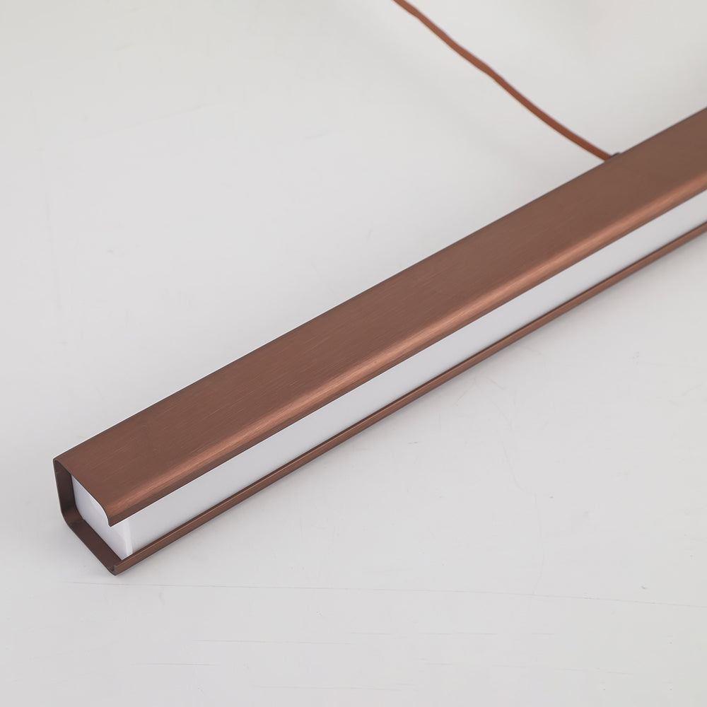 Thala Modern Linear Metal LED Pendant Light Black/Brown - Hey Lighting