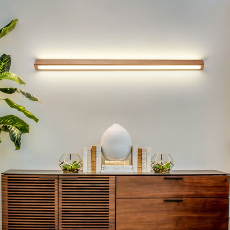 Muto Linear Wood LED Vanity Wall Light – L 80CM