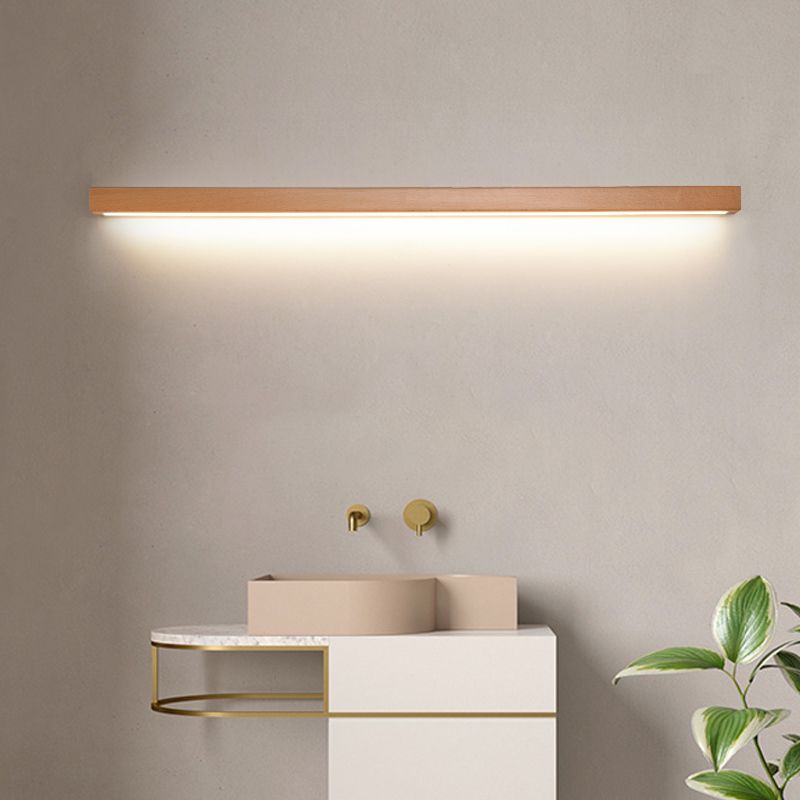 Muto Linear Wood LED Vanity Wall Light – L 120CM