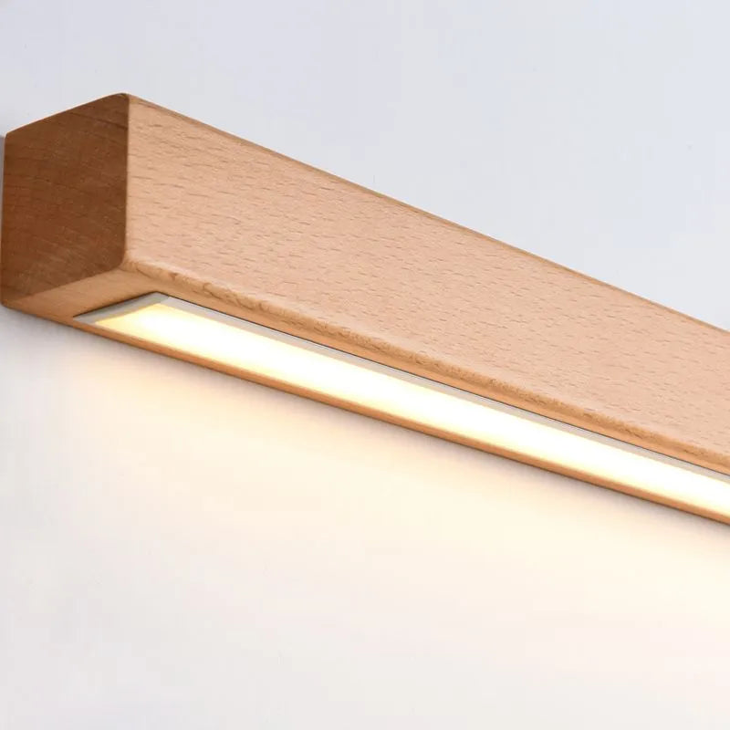 Muto Linear Wood LED Vanity Wall Light – product view