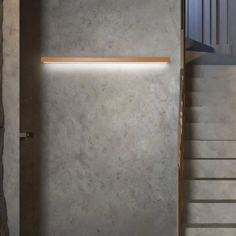 Muto Linear Wood LED Vanity Wall Light – product view