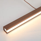 Thala Modern Linear Metal LED Pendant Light Black/Brown - Hey Lighting