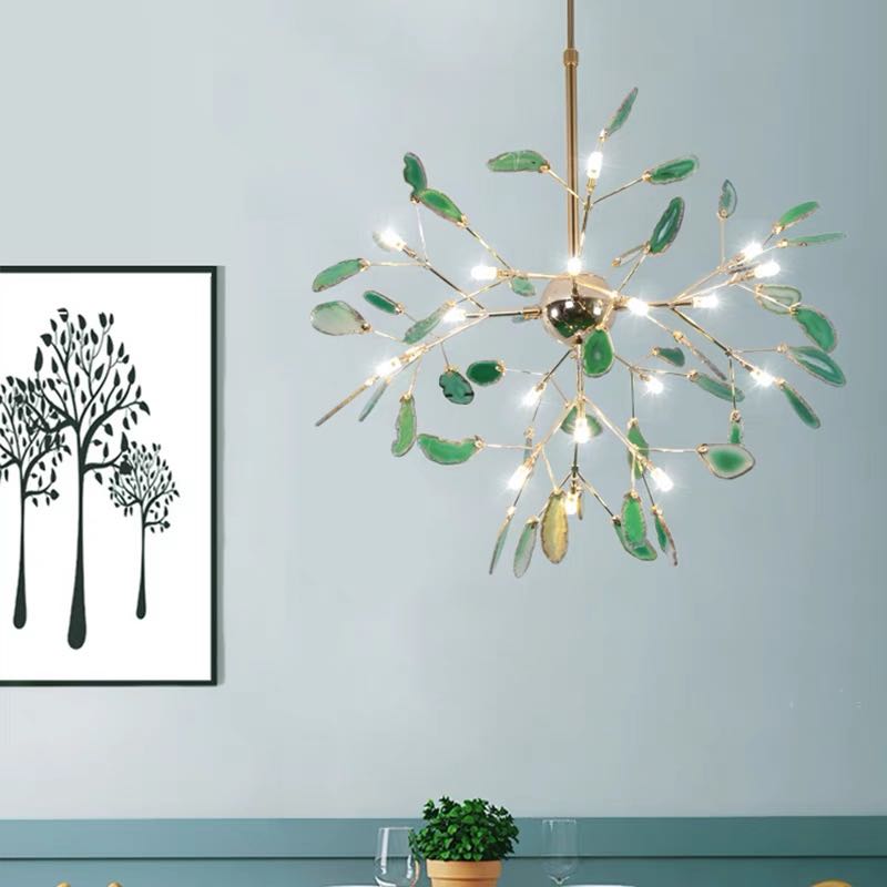 Aria Agate Creative Colourful Chandelier Bedroom/Living Room - Hey Lighting