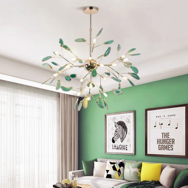 Aria Agate Creative Colourful Chandelier Bedroom/Living Room - Hey Lighting