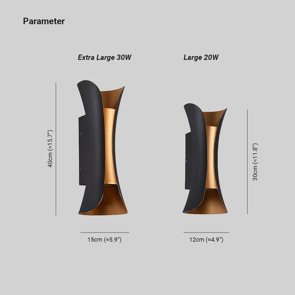 Noxel Curved Outdoor Wall Mounted Led Lamp - Hey Lighting
