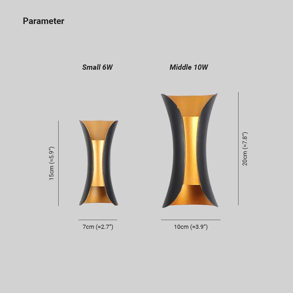 Noxel Curved Outdoor Wall Mounted Led Lamp - Hey Lighting