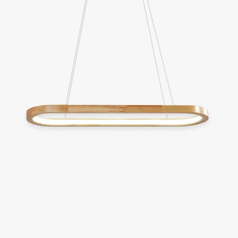 Veon Contemporary Oval Wooden Pendant Light - Hey Lighting