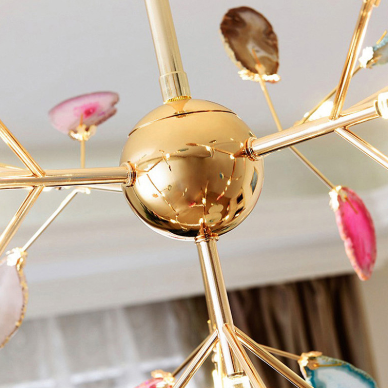 Aria Agate Creative Colourful Chandelier Bedroom/Living Room - Hey Lighting