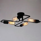 Arisha Vintage Modern Minimalist Industrial Metal Black Ceiling Lamp - Hey Lighting