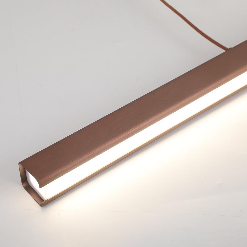 Thala Modern Linear Metal LED Pendant Light Black/Brown - Hey Lighting