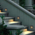 Ray Modern Metal Square Outdoor Deck/Step Light, Black - Hey Lighting