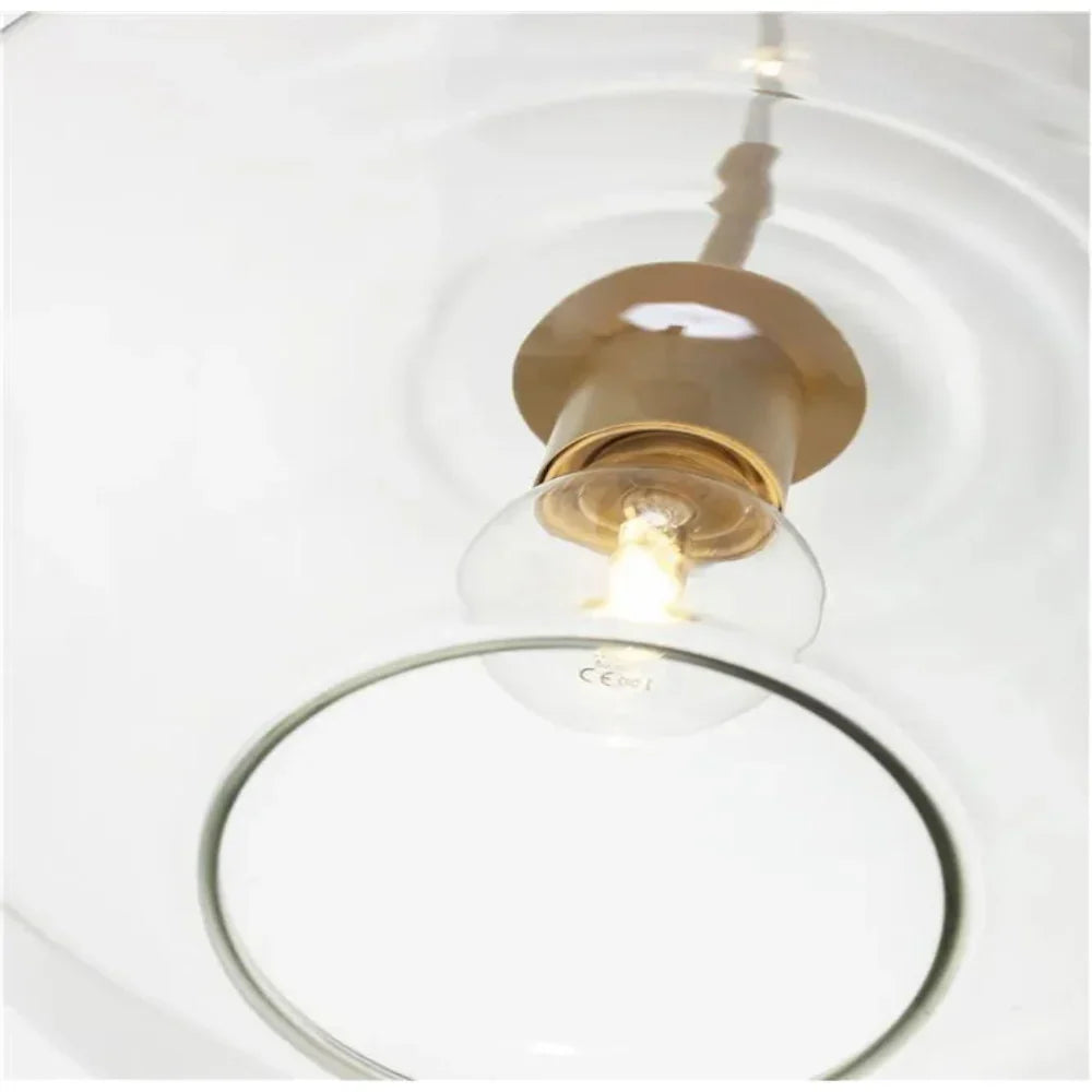 June Pendant Light Glass, Clear/Amber Diamond shape - Hey Lighting