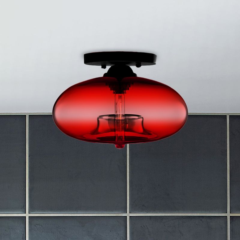 Valentina Industrial Art Deco Globe Flush Mount Ceiling Light Living Room - Hey Lighting