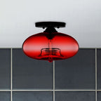 Valentina Industrial Art Deco Globe Flush Mount Ceiling Light Living Room - Hey Lighting