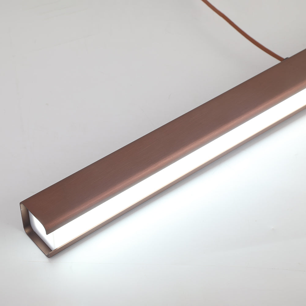 Thala Modern Linear Metal LED Pendant Light Black/Brown - Hey Lighting