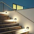 Ray Modern Metal Square Outdoor Deck/Step Light, Black - Hey Lighting
