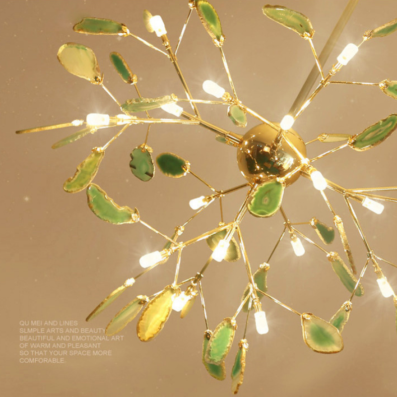 Aria Agate Creative Colourful Chandelier Bedroom/Living Room - Hey Lighting