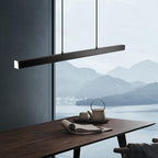 Thala Modern Linear Metal LED Pendant Light Black/Brown - Hey Lighting