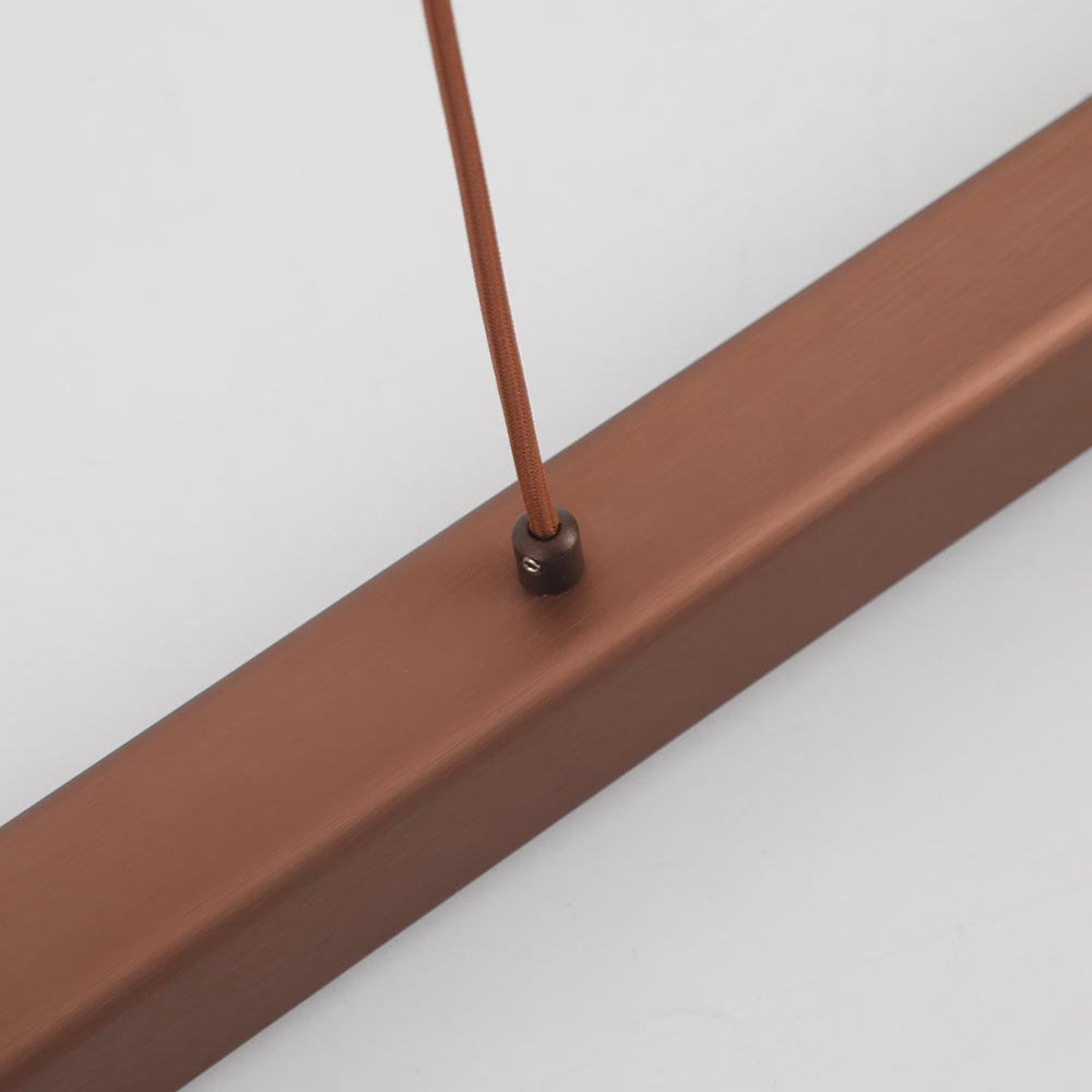 Thala Modern Linear Metal LED Pendant Light Black/Brown - Hey Lighting