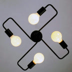 Arisha Vintage Modern Minimalist Industrial Metal Black Ceiling Lamp - Hey Lighting