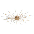 Wesley Flush-Mount Ceiling Light Fireworks, Black/Gold - Hey Lighting