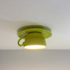 Aria Modern Coffee Cups Ceramic Flush Ceiling Lighting - Hey Lighting