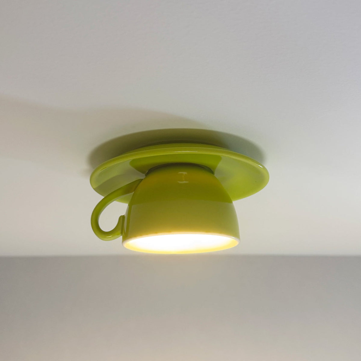 Aria Modern Coffee Cups Ceramic Flush Ceiling Lighting - Hey Lighting