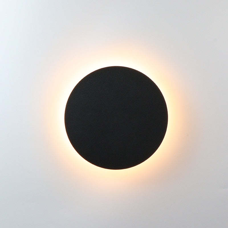 Klyne Minimalist Round/Square Outdoor Wall Lamp LED, Black/White - Hey Lighting