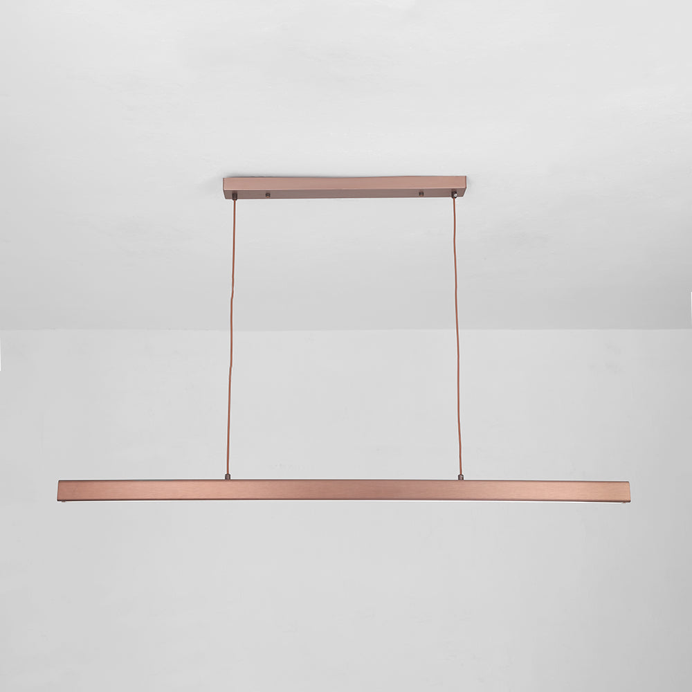 Thala Modern Linear Metal LED Pendant Light Black/Brown - Hey Lighting