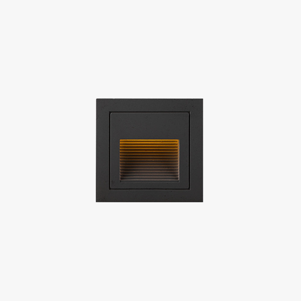Ray Modern Metal Square Outdoor Deck/Step Light, Black - Hey Lighting