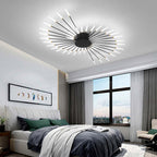 Wesley Flush-Mount Ceiling Light Fireworks, Black/Gold - Hey Lighting