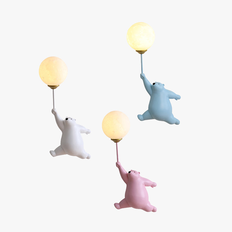 Bear Balloon Wall Reading Lamp - Hey Lighting