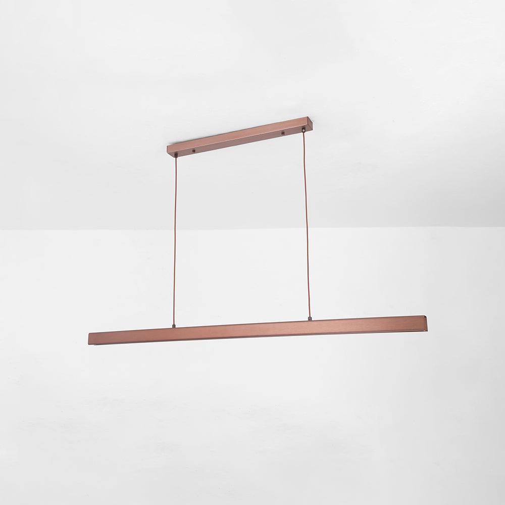 Thala Modern Linear Metal LED Pendant Light Black/Brown - Hey Lighting
