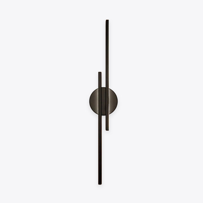 Elgo Modern Nordic Disc/Linear Metal LED Wall Lamp, Black/White - Hey Lighting