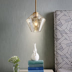 June Pendant Light Glass, Clear/Amber Diamond shape - Hey Lighting