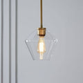 June Pendant Light Glass, Clear/Amber Diamond shape - Hey Lighting
