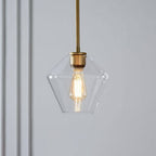 June Pendant Light Glass, Clear/Amber Diamond shape - Hey Lighting