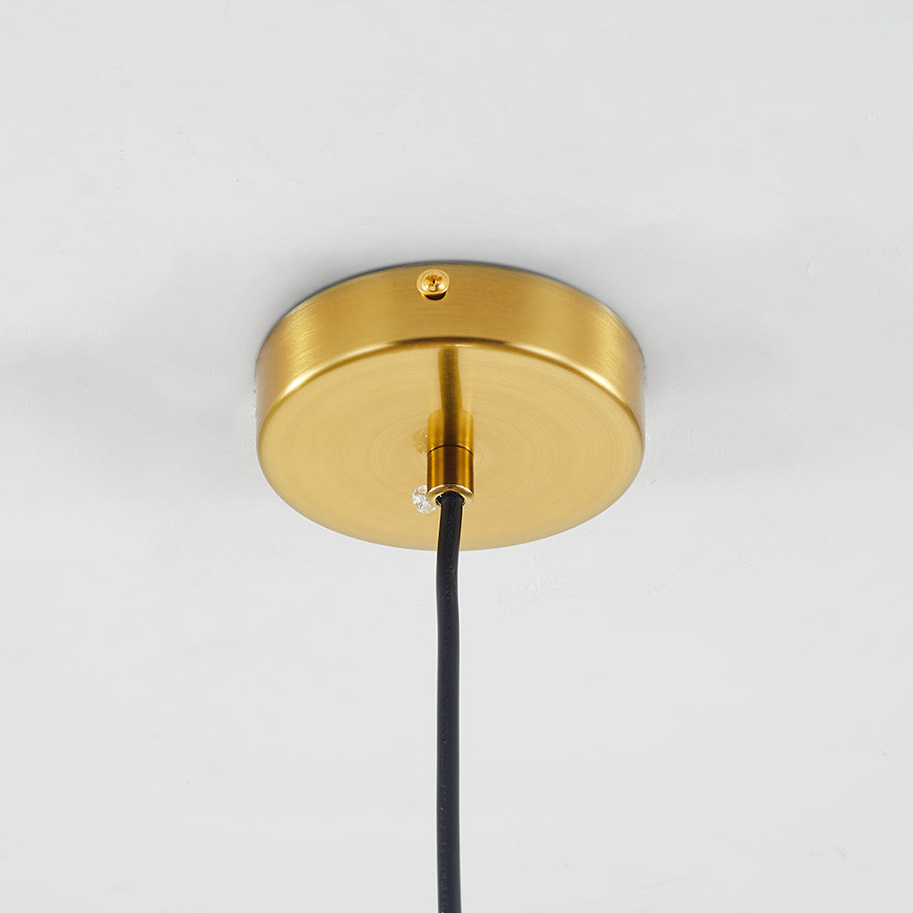 June Glass Globe Pendant Light Clear &Amber - Hey Lighting