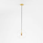 June Glass Globe Pendant Light Clear &Amber - Hey Lighting