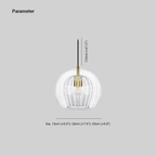 June Glass Globe Pendant Light Clear &Amber - Hey Lighting