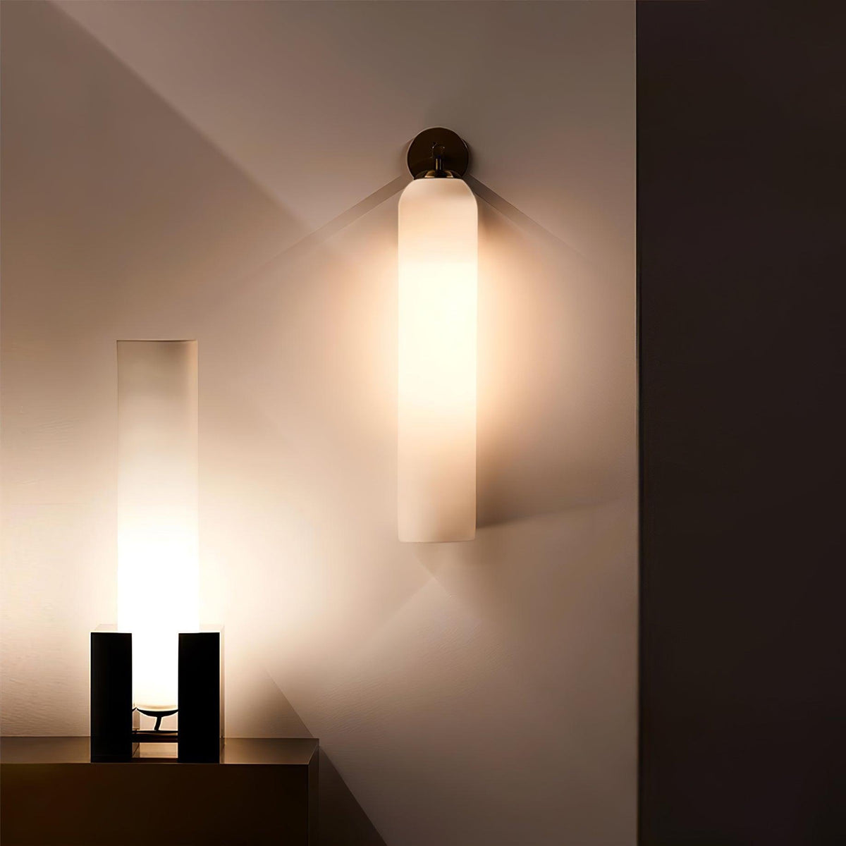 June Glass Indoor Wall Lamp Cylindrical - Hey Lighting