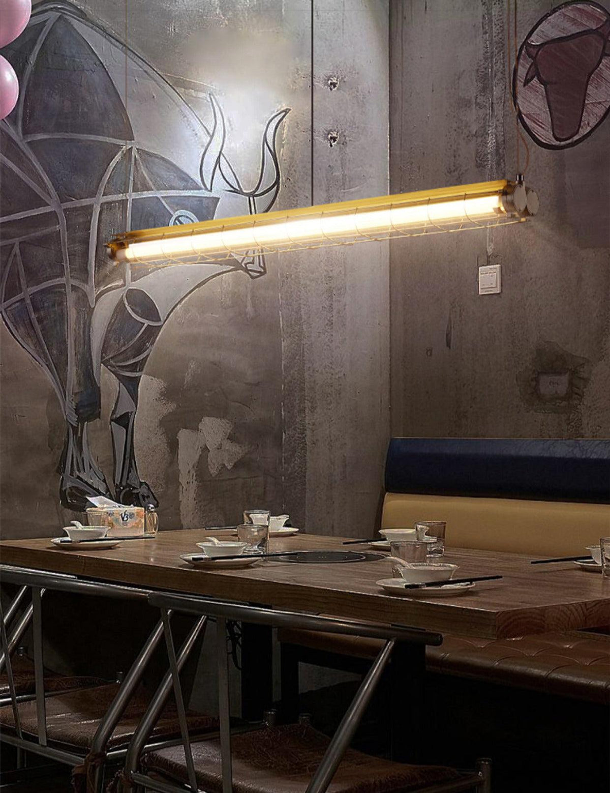 Arsorisra Industrial Linear Pendant Light - Hey Lighting