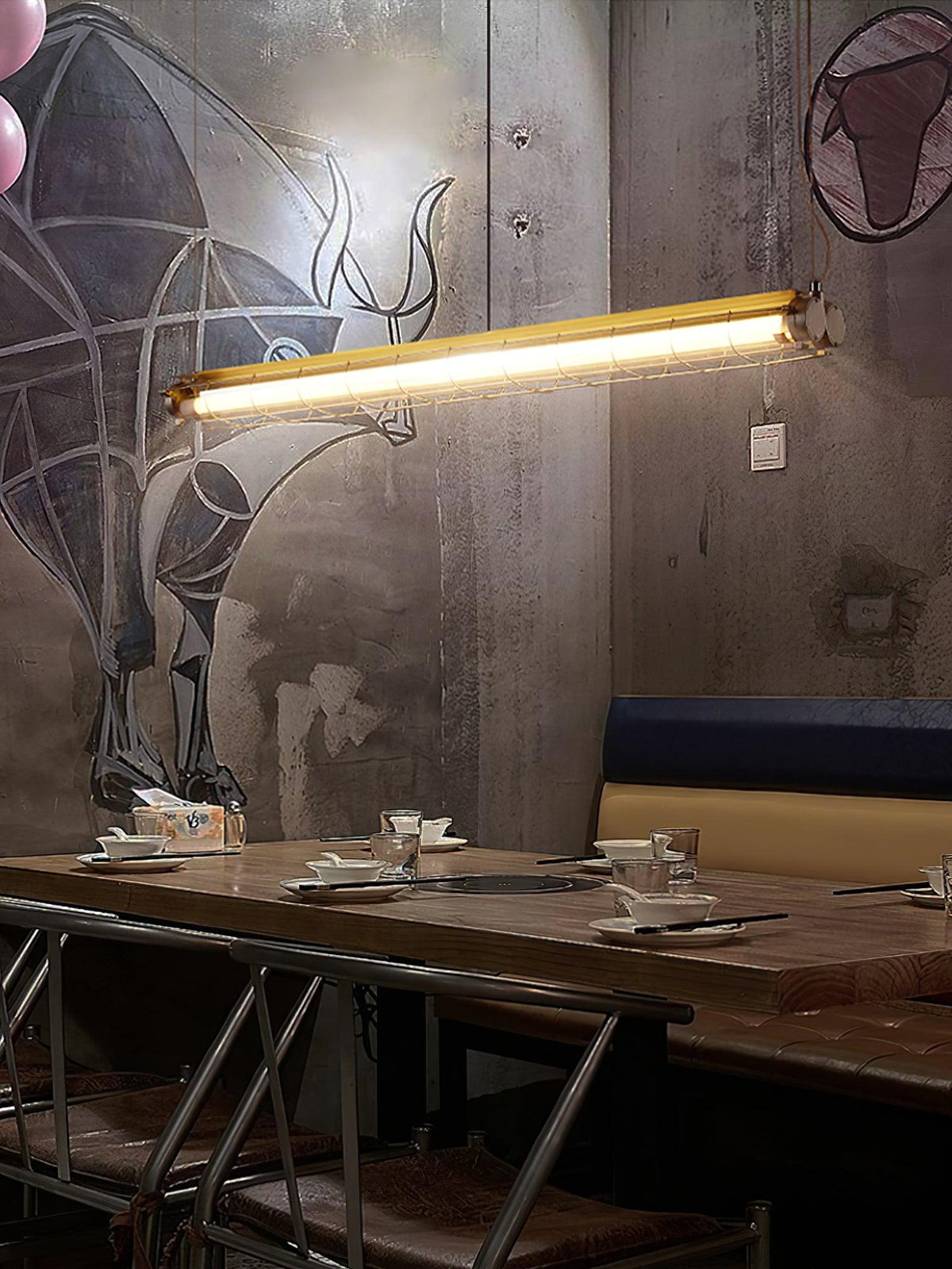 Arsorisra Industrial Linear Pendant Light - Hey Lighting