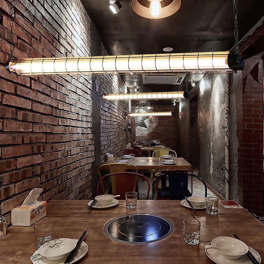 Arsorisra Industrial Linear Pendant Light - Hey Lighting
