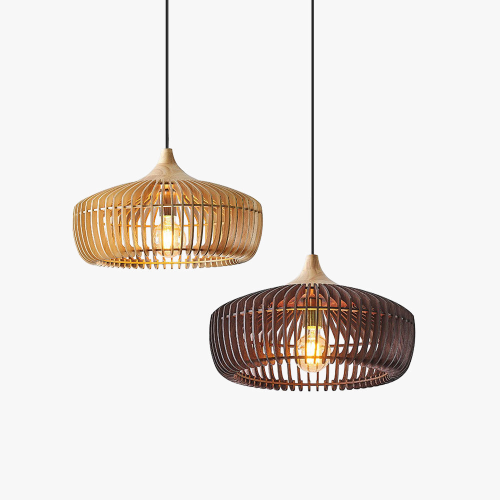 Muto Nordic Wood Dome Pendant Light – Wood